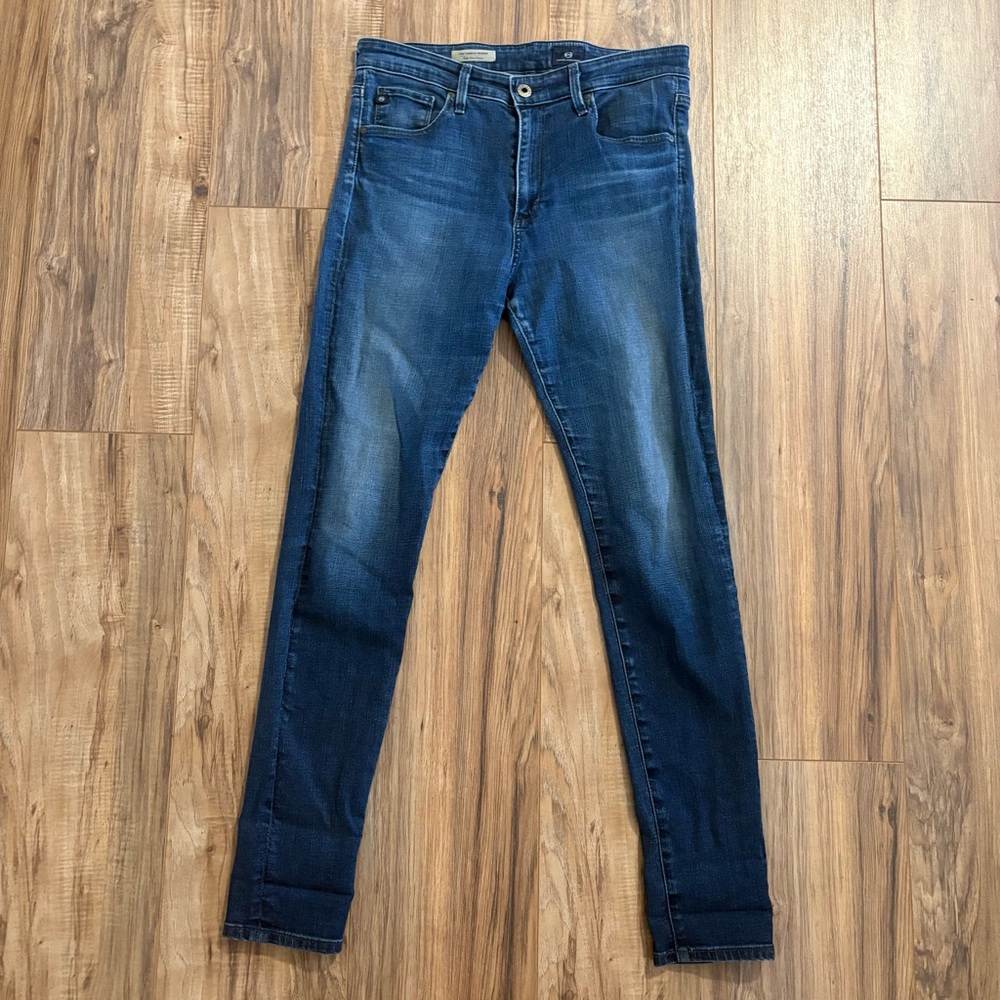 Women's AG Adriano Goldschmied The Farrah High‎ Rise Skinny Jeans Size 29R Dark